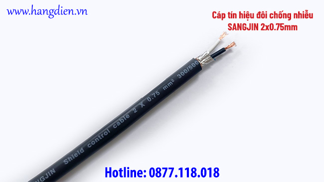 Cáp tín hiệu đôi chống nhiễu SangJin 2x0.75mm