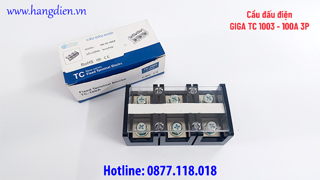 Cầu đấu điện GIGA TC 1003 100A 3P