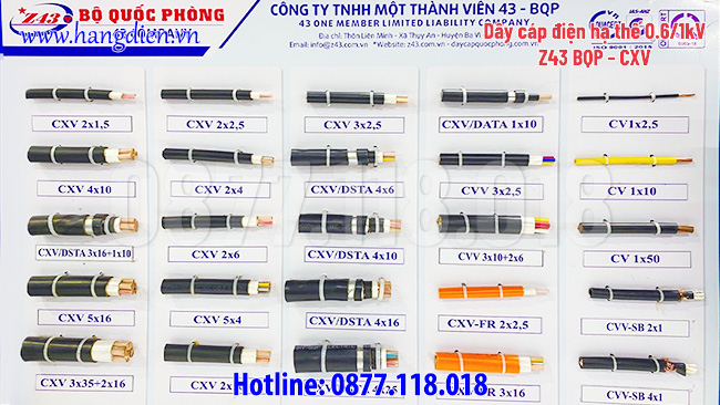 Dây cáp điện hạ thế Z43 BQP - CXV - Ảnh 3