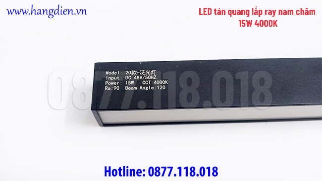 LED tán quang lắp ray nam châm 15W 4000K - Ảnh 4