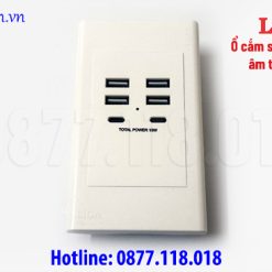 Ổ cắm sạc điện thoại âm tường LiOA