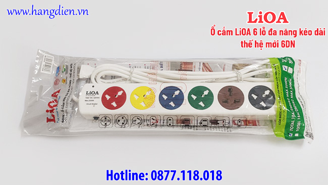 Ổ cắm LiOA 6 lỗ đa năng kéo dài thế hệ mới 6DN - Ảnh 4