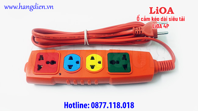 Ổ cắm kéo dài siêu tải LiOA 4P