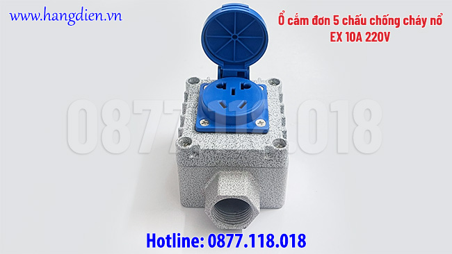 Ổ cắm đơn chống nổ 5 chấu EX 10A 250V - Ảnh 2