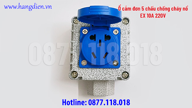 Ổ cắm đơn chống nổ 5 chấu EX 10A 250V - Ảnh 3
