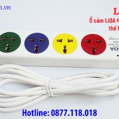 Ổ cắm LiOA 4 lỗ đa năng kéo dài thế hệ mới 4DN