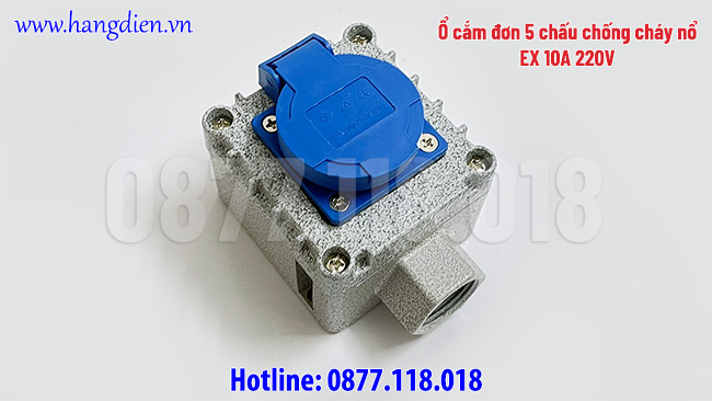 Ổ cắm đơn chống nổ 5 chấu EX 10A 250V - Ảnh 4