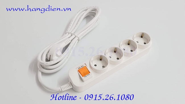 Ổ cắm điện Daesung 4 lỗ 1 công tắc - Ảnh 2
