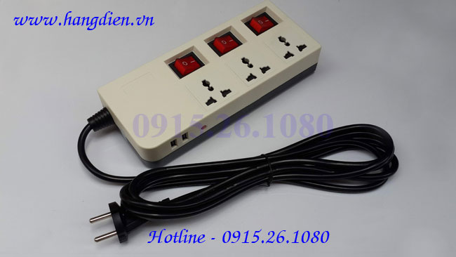 Ổ cắm điện Dobo 3 lỗ 3 công tắc - Ảnh 4
