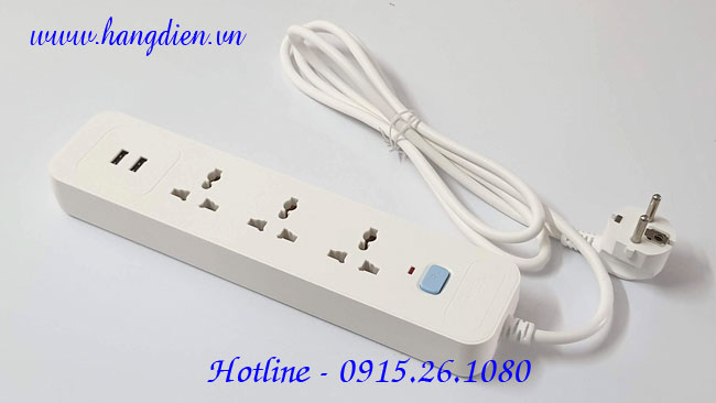 Ổ cắm điện 3 lỗ 2 USB Goneo N103U - Ảnh 3