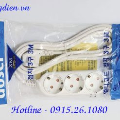 Ổ cắm điện Dosel 3 lỗ DM2212