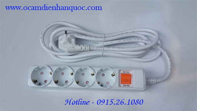 Ổ cắm điện multicode 4 lỗ Hàn Quốc