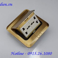 Ổ cắm điện âm sàn đôi 3 chấu Dobo