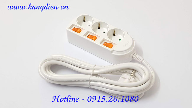 Ổ cắm điện Dosel 3 lỗ DM2224 - Ảnh 4