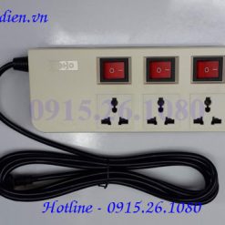 Ổ cắm điện Dobo 3 lỗ 3 công tắc