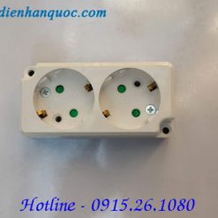 Ổ cắm điện đôi schuko gắn nổi