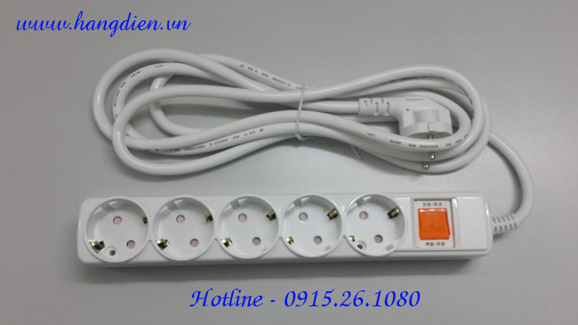 Ổ cắm điện multicode 5 lỗ Hàn Quốc