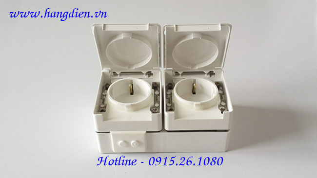 Ổ cắm đôi Schuko chống nước IP65 - Ảnh 3