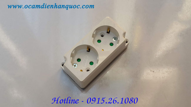 Ổ cắm điện đôi schuko gắn nổi - Ảnh 4