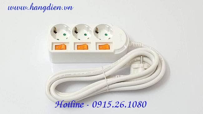 Ổ cắm điện Dosel 3 lỗ DM2224 - Ảnh 2