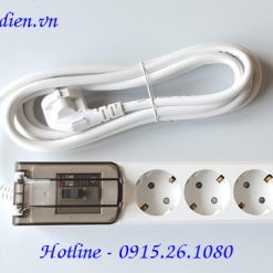 Ổ cắm điện schuko 3 lỗ có Aptomat