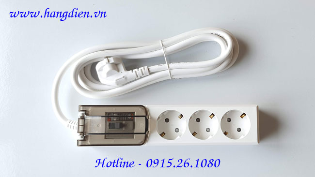 Ổ cắm điện schuko 3 lỗ có Aptomat