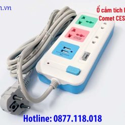 Ổ cắm tích hợp sạc USB Comet CES4223 10A 2500W