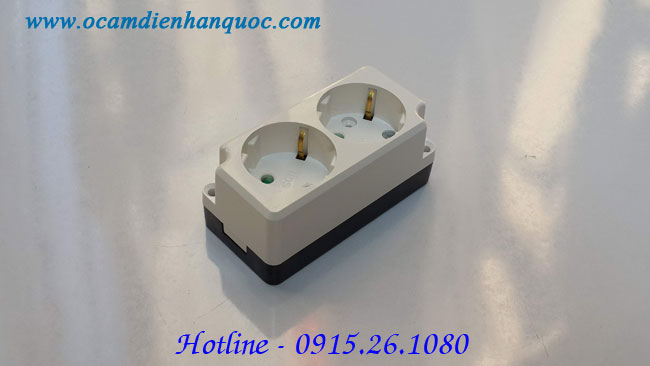 Ổ cắm điện đôi schuko gắn nổi - Ảnh 2