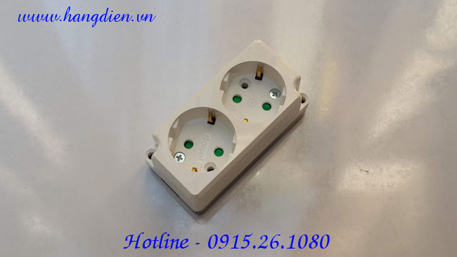 Ổ cắm điện Dosel 2 lỗ DC1211 - Ảnh 3