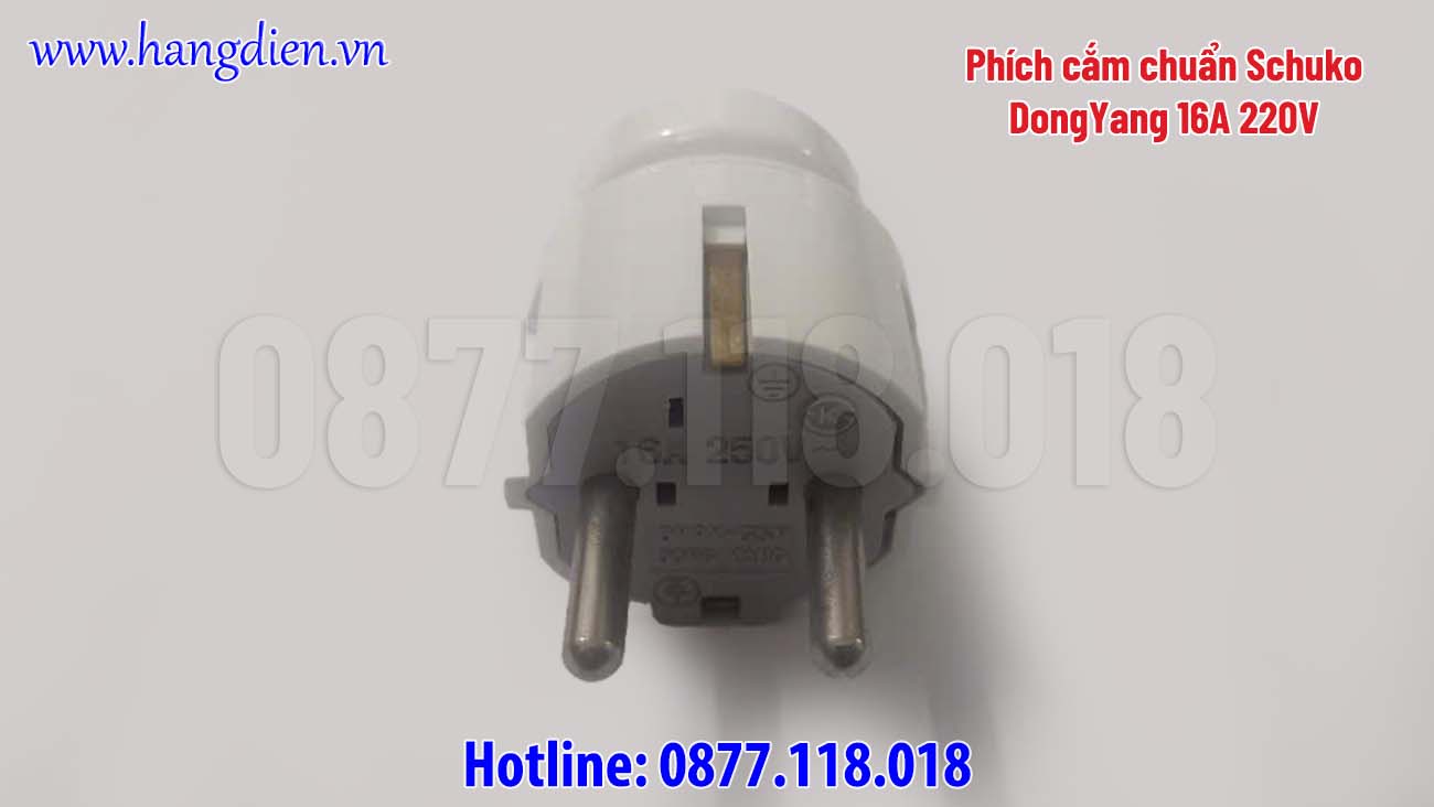 Phích cắm chuẩn Schuko DongYang 16A 220V - Ảnh 4